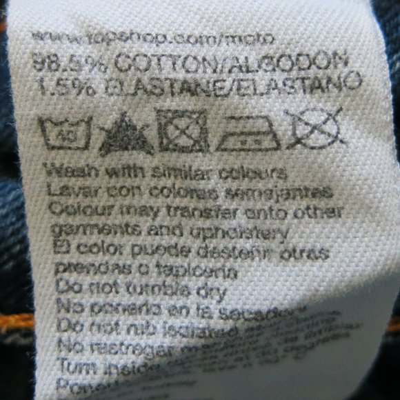 Moto Topshop Martha Straight Leg Denim Jeans Sz 6 - Picture 7 of 7